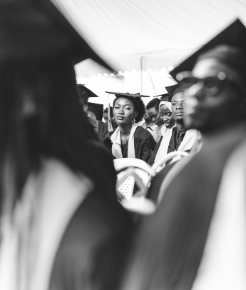 graduate at the ceremony