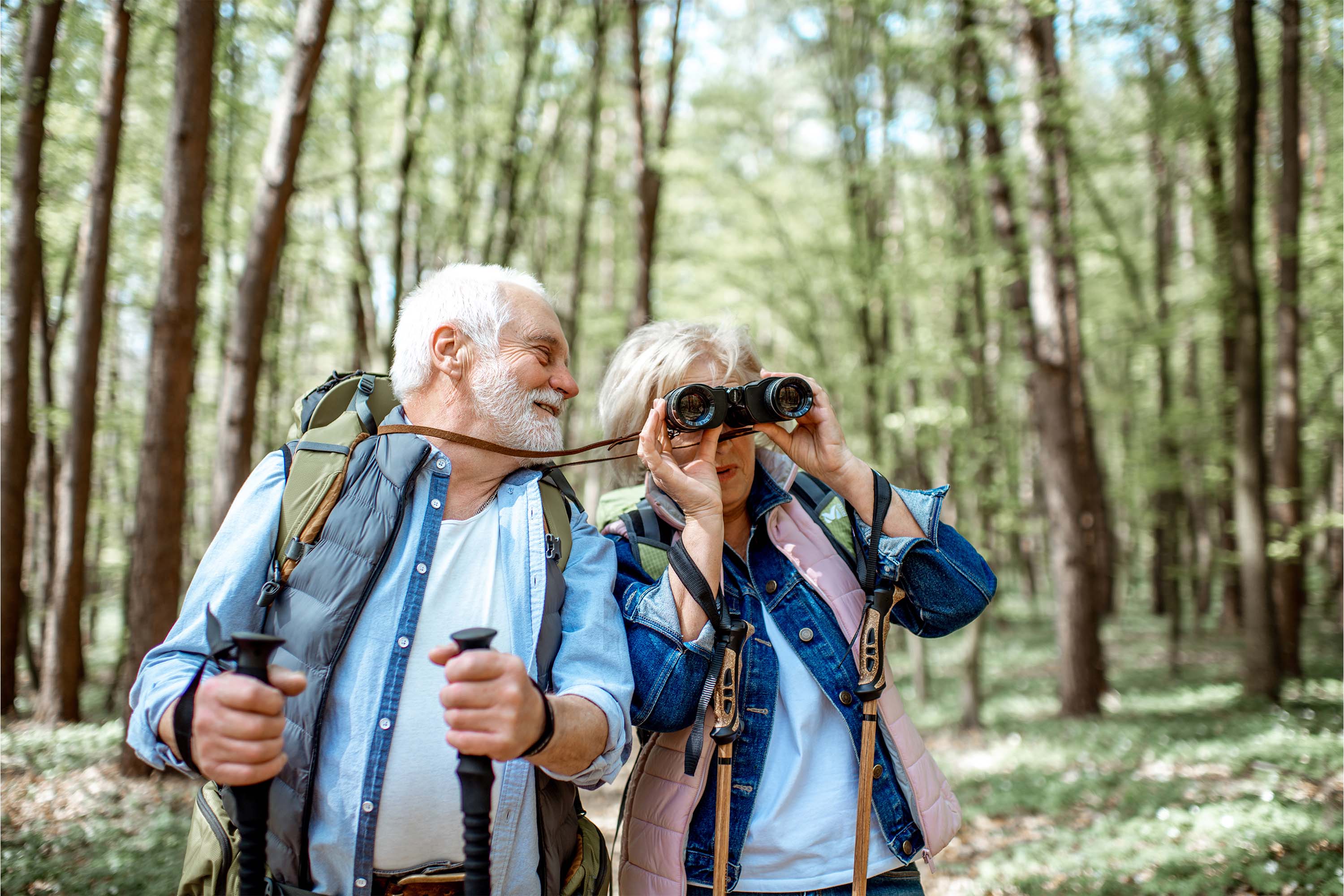 old couple camping together